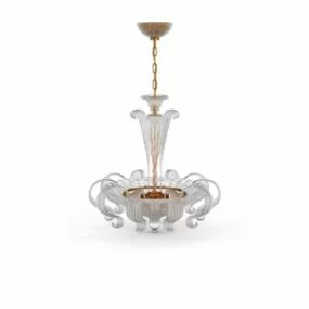 Drip Pan Antique Crystal Chandelier 3d model