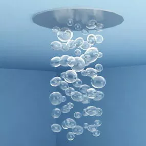 Drop Crystal Ball Chandelier Decoration 3d model