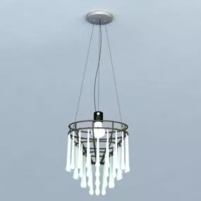 Living Room Drop Crystal Chandelier Lights 3d model
