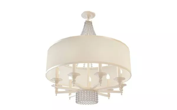 Drum Shade Chandelier Light 3d model Drum Shade Chandelier Light 3d model