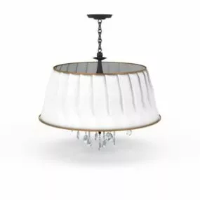 White Drum Pendant Ceiling Lighting 3d model