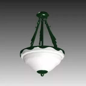 Drum Shade Antique Ceiling Light 3d model