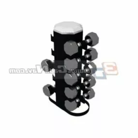 Gym Dumbbell Storage Rack 3d model