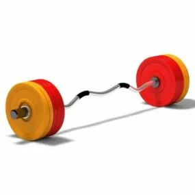 Gym Ez Curl Barbell Set 3d model