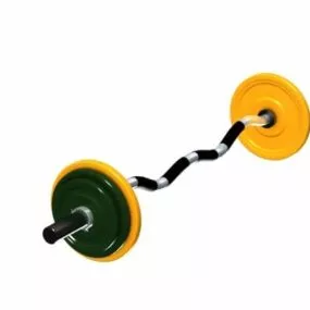 Easy Curl Sport Bar Barbell Equipment 3d model