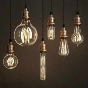 Bulb Lamps Lighting Set 3d model