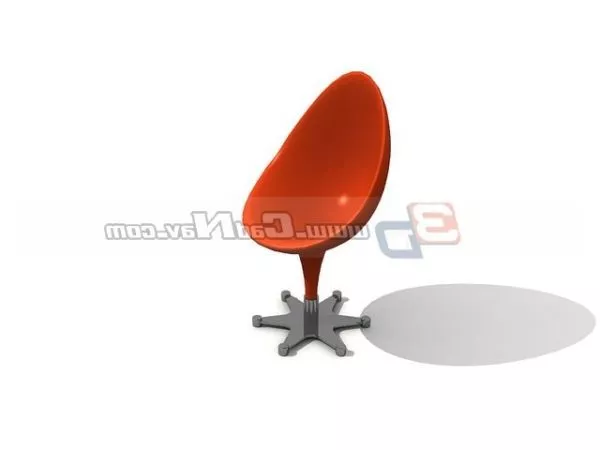 Red Egg Stool Home Chair 3d model Red Egg Stool Home Chair 3d model