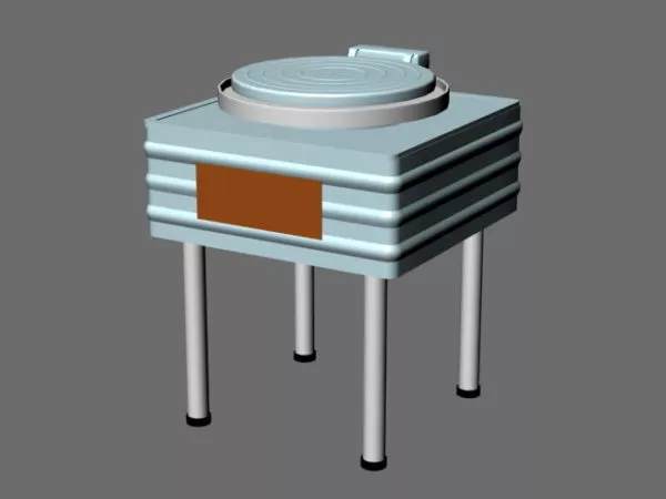 2 Burner Gas Cooktop Stove 3d model