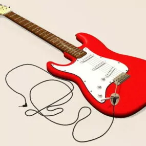 Electric Bass Guitar 3d model