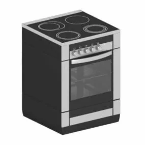 Electric Single Kitchen Stove 3d model