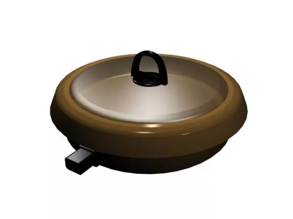 Frying Pan With Glass Cap 3d model
