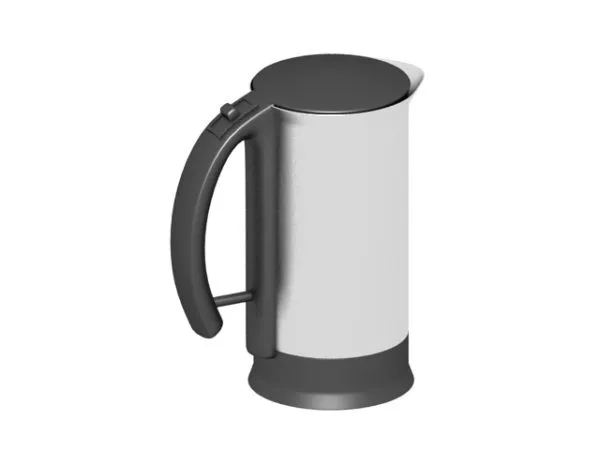 Color Aluminum Kettle With Handle 3d model