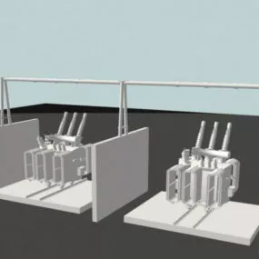 Industrial Electrical Power Transformers 3d model