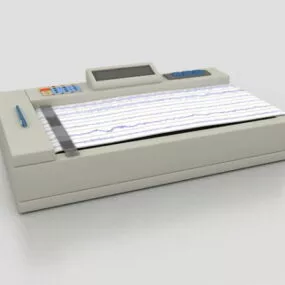 Hospital Electroencephalographic Machine 3d model
