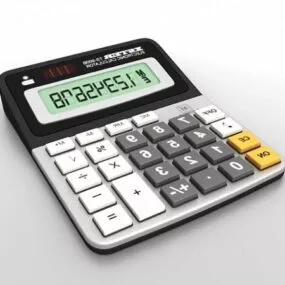 School Electronic Calculator 3d model