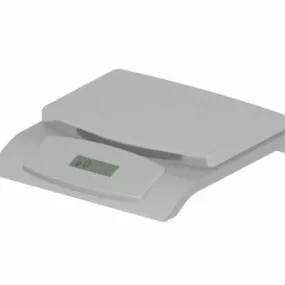 Electronic White Kitchen Scale 3d model