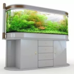 Living Room Aquarium Decoration 3d model