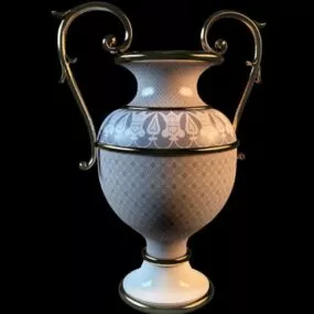 Antique Porcelain Trophy Vase 3d model