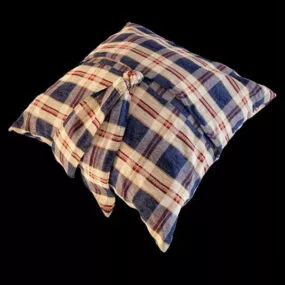 Elegant Lines Pattern Throw Pillow 3d model