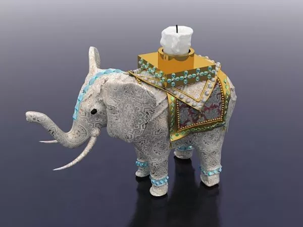 Burning Candle Light 3d model