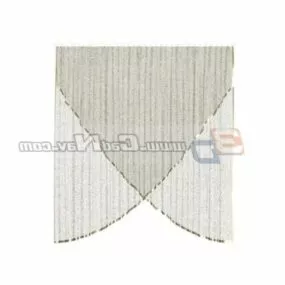 Embroidered Sheer Window Curtain 3d model