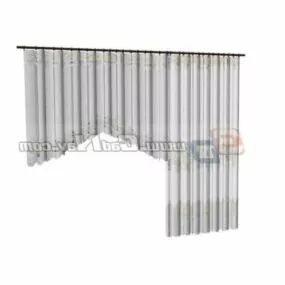 Embroidery Kitchen Window Curtain 3d model