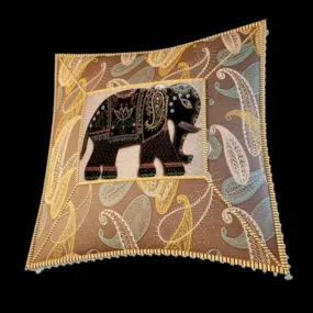 Vintage Animal Texture Throw Pillow 3d model