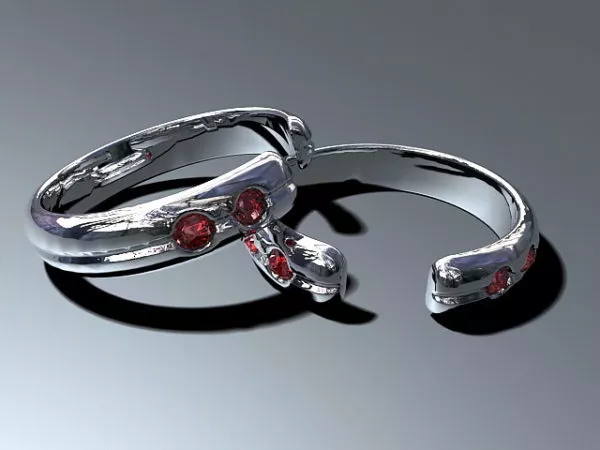 Spiral Steel Bracelet 3d model