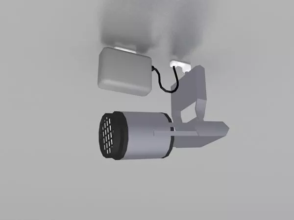 Track Spotlight Ceiling Mounted 3d model