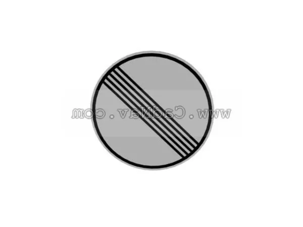 End All Restrictions Road Sign 3d model End All Restrictions Road Sign 3d model