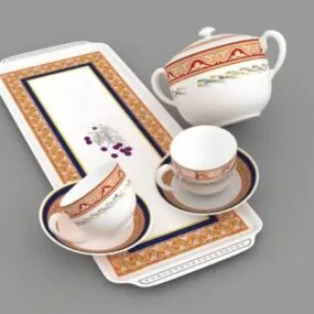 Kitchen English Tea Sets 3d model