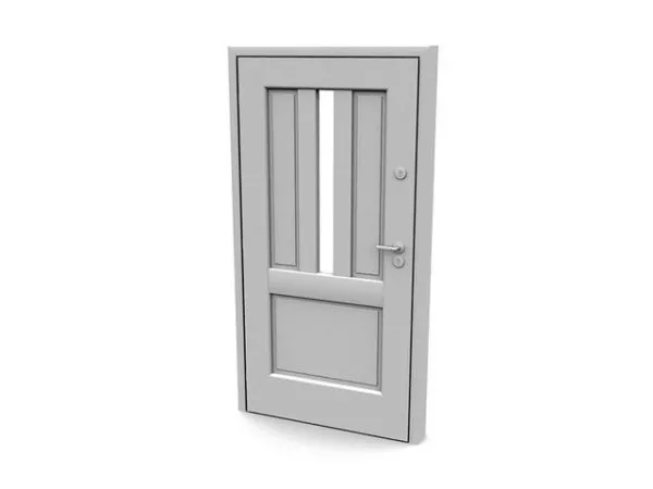 Entrance Door Furniture With Windows 3d model Entrance Door Furniture With Windows 3d model