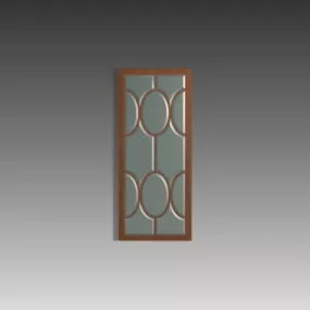 Home Entry Door With Glass Inserts 3d model