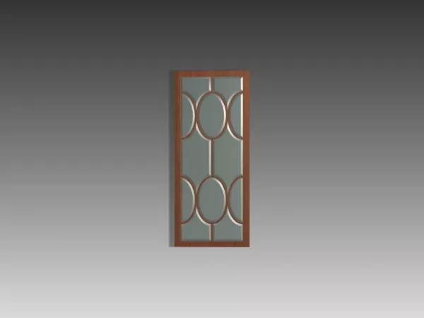 Home Entry Door With Glass Inserts 3d model Home Entry Door With Glass Inserts 3d model