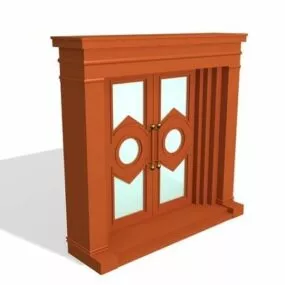 Entry Double Doors Furniture 3d model