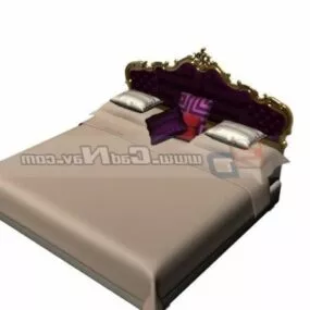 European Antique Bed Design 3d model