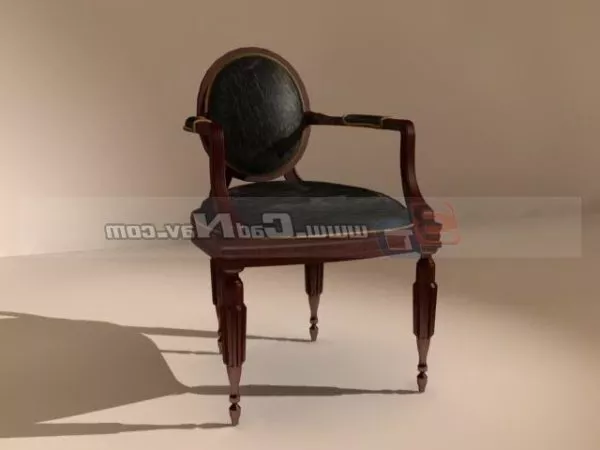 European Antique Leather Chair 3d model European Antique Leather Chair 3d model