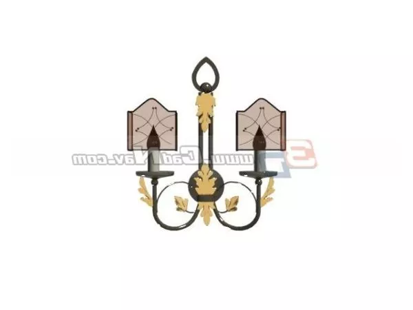 European Antique Design Wall Lamp 3d model European Antique Design Wall Lamp 3d model