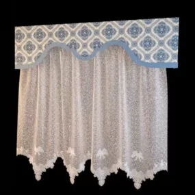 European Sheer Window Curtain 3d model