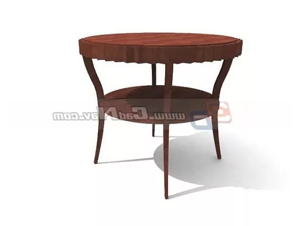 Western Style Wooden Coffee Table 3d model Western Style Wooden Coffee Table 3d model