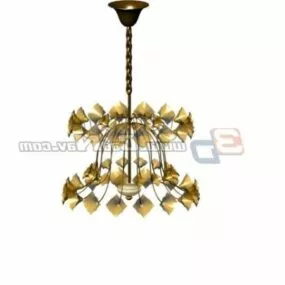 European Design Wrought Iron Chandelier 3d model