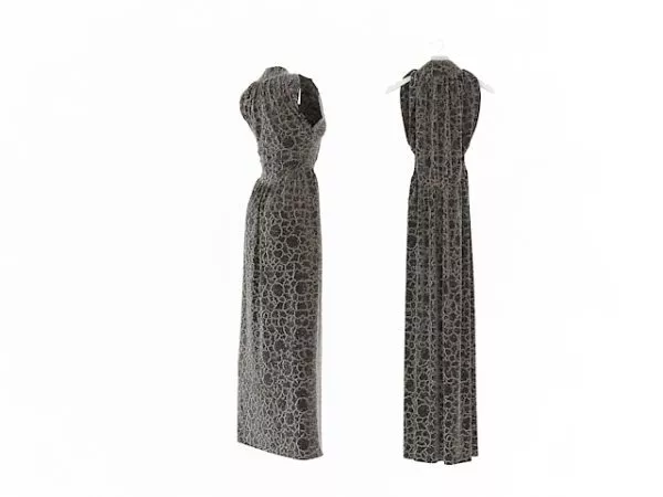 Dress Sleeveless Ruffled 3d model