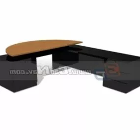 Executive Office Desk File Cabinet 3d model