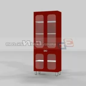 Exhibition Furniture Red Storage Cabinet 3d model