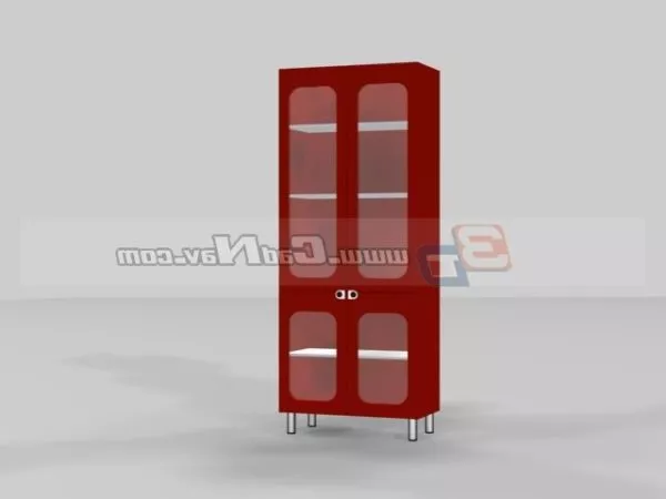 Exhibition Furniture Red Storage Cabinet 3d model Exhibition Furniture Red Storage Cabinet 3d model