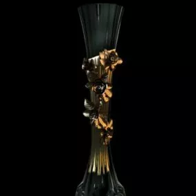 Home Decoration Tall Glass Vase 3d model