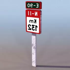 Expressway Road Sign 3d model