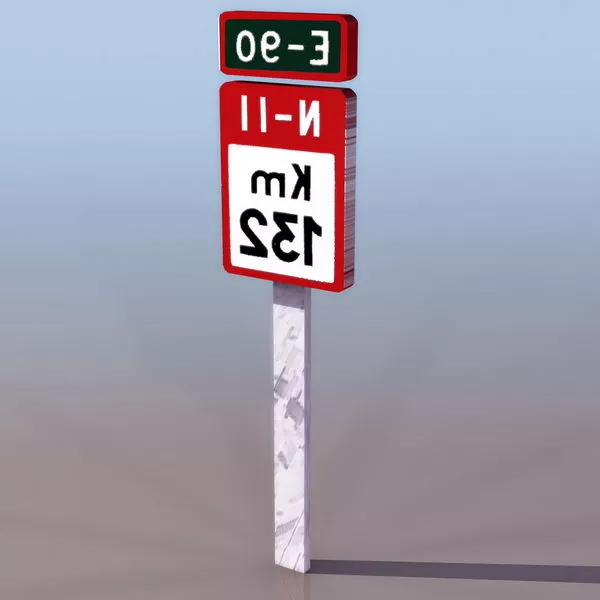 Expressway Road Sign 3d model Expressway Road Sign 3d model