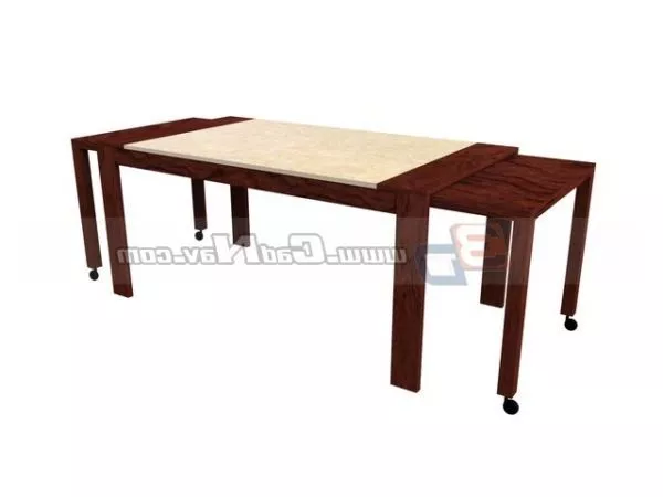 Home Furniture Extension Dining Table 3d model Home Furniture Extension Dining Table 3d model