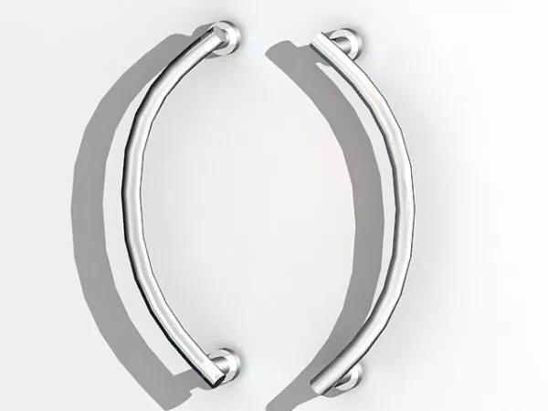 Classic Floral Door Handle 3d model